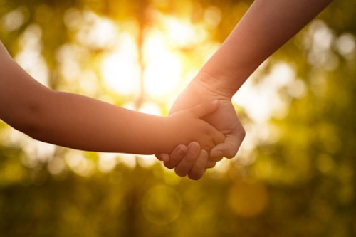 Holding hands